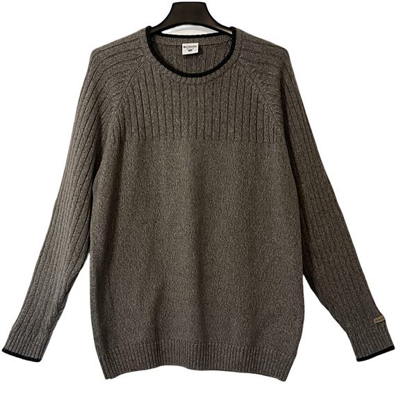 Columbia Sportswear Mens Sweater Size L Dark Gray Pullover Cotton Crew Neck - Picture 1 of 8